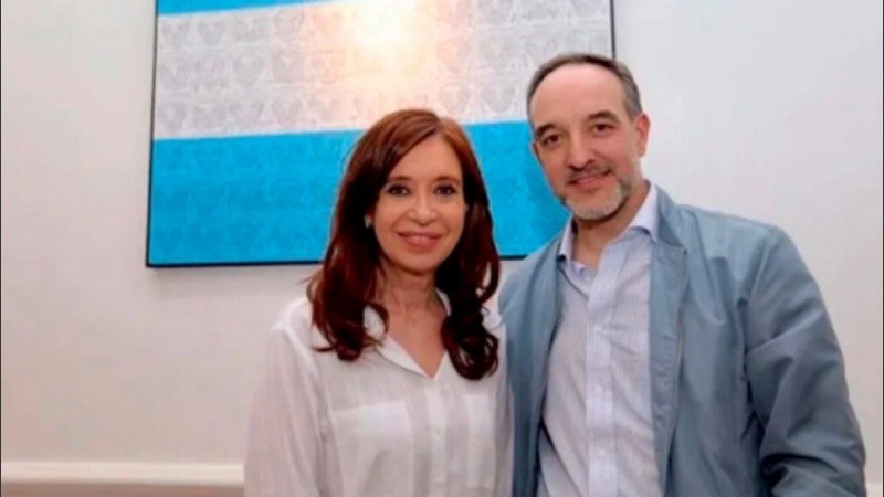 Cristina Kirchner junto a Martín Doñate.