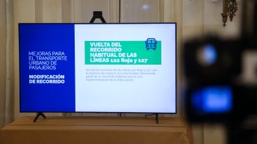 La conferencia de Pablo Javkin presentando la nueva conformación del transporte público.