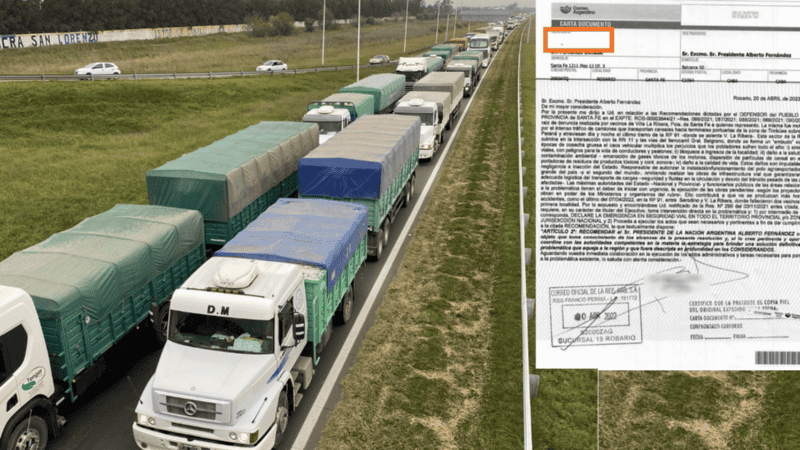 Largas colas de camiones en las rutas este viernes y la carta al presidente.
