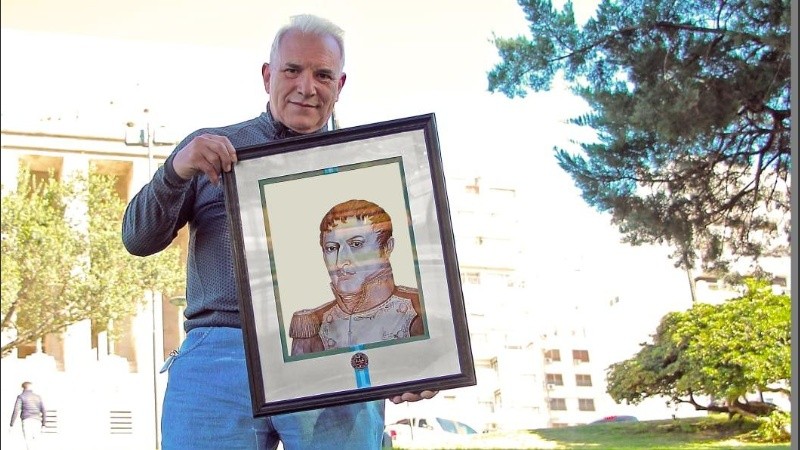 José Lardone tiene 60 años y la mitad de su vida la dedicó a investigar, depurar y aplicar la técnica de pintura al Malbec, la cual pudo patentar y hoy es dueño de su propiedad intelectual.