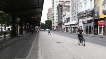 Así estaba el panorama en la ciudad este martes con el paro de colectivos