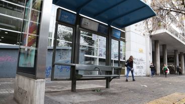 Así estaba el panorama en la ciudad este martes con el paro de colectivos