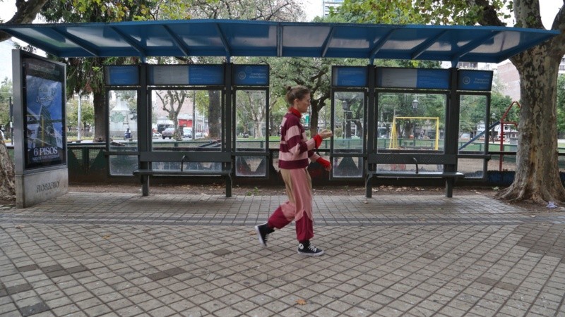 Así estaba el panorama en la ciudad este martes con el paro de colectivos