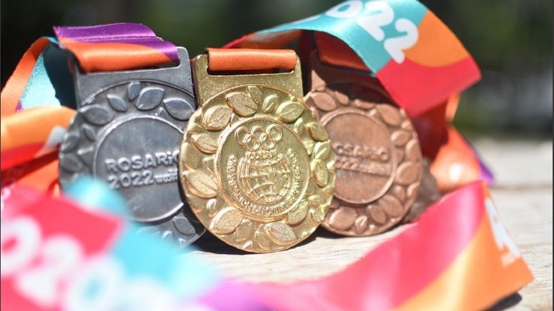 Las medallas con las que sueñan y se ilusionan los deportistas de Rosario.