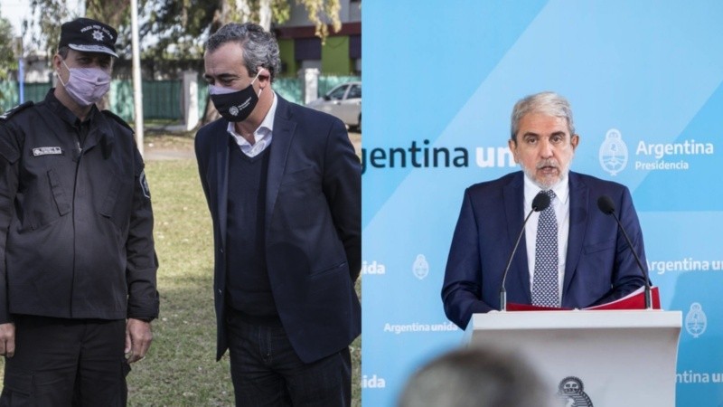 El intendente se cruzó con el ministro de Seguridad nacional.