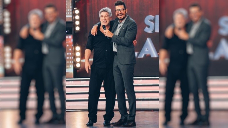 Pachu Peña y Marcelo Tinelli.