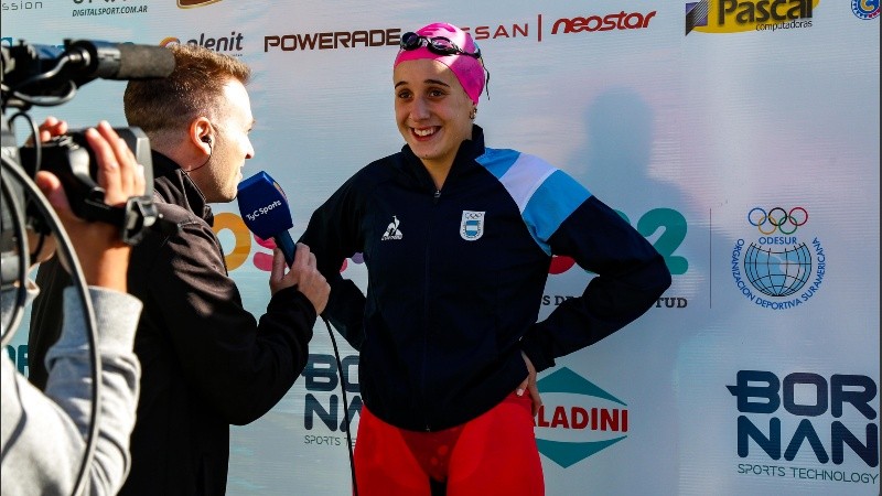 La nadadora rosarina que se quedó con la medalla de bronce