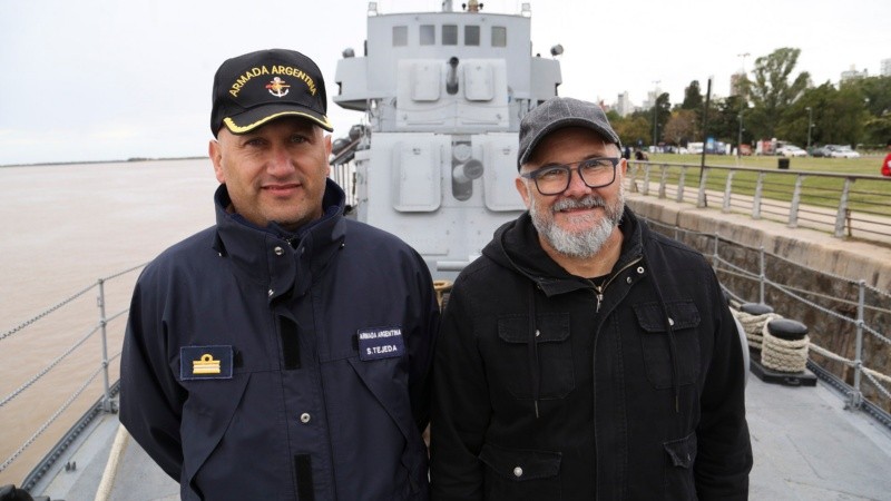 El capitán de la Armada Sergio Tejeda escucho la historia del cabo Gallo en el podcast de Rosario3 y hoy conoció a Vitale. 