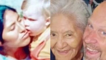 El emotivo reencuentro entre una niñera y el niño al que cuidaba, 45 años después de separarse.