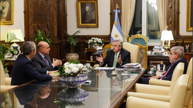 El encuentro con el Presidente y el ministro de Seguridad fue en la tarde del lunes.