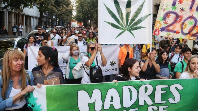 La marcha cruzó el centro hasta el Monumento a la Bandera.