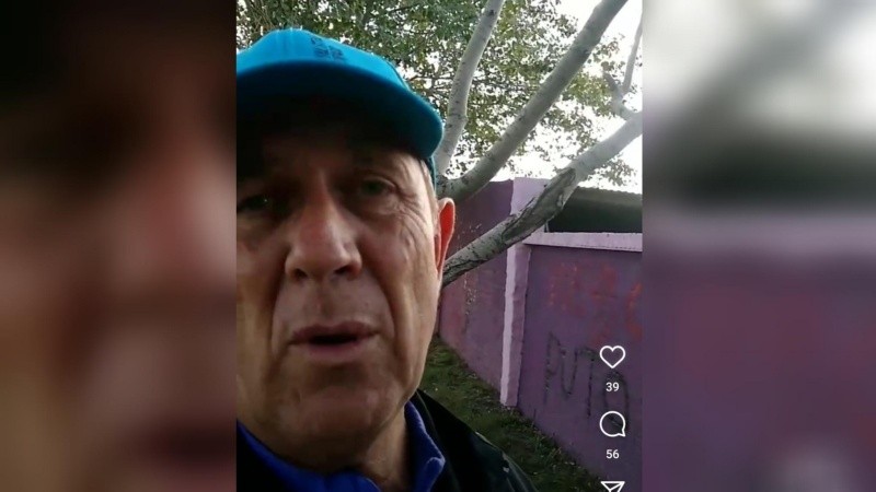 El concejal sanlorencino quiso cargar a los hinchas de Newell's y le terminaron pintando la casa.