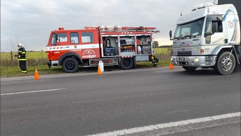 El lugar de la tragedia en la ruta 33