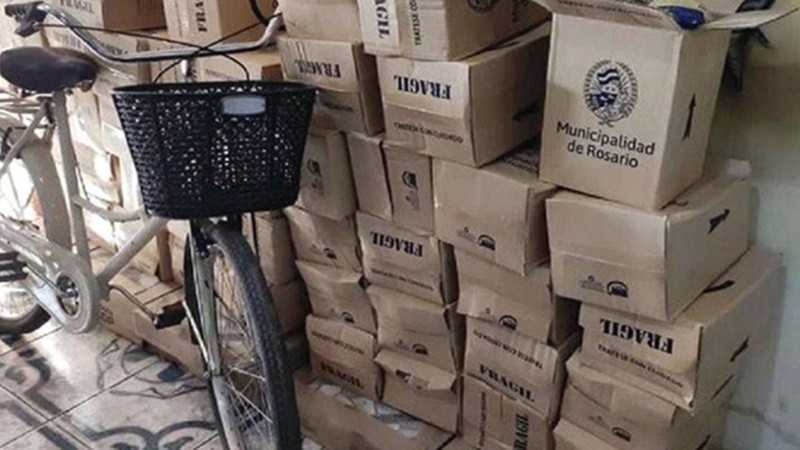 Las cajas encontradas en la casa de Cantero.