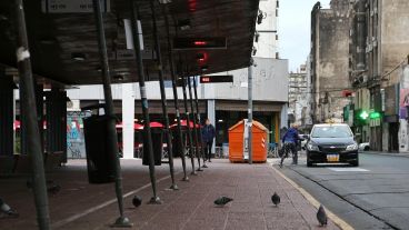 Una de las postales del martes por la mañana en la plaza Montenegro.