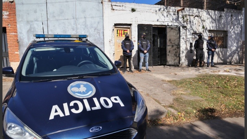 La casa de Rueda al 3300 que se allanaba este miércoles por la causa federal.
