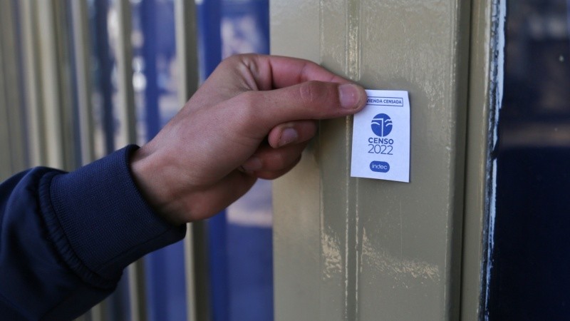 La oblea o sticker del censo 2022.