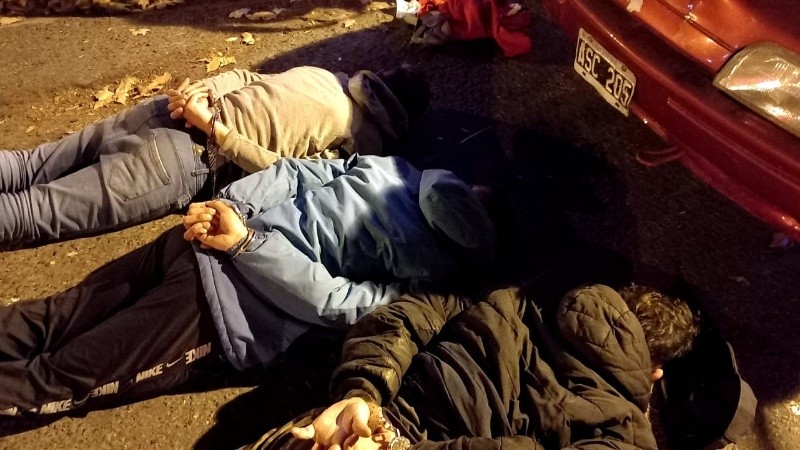 Los tres hombres detenidos.