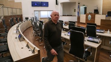 El periodista Miguel Ángel Tessandori en su nuevo ámbito: el Concejo Municipal