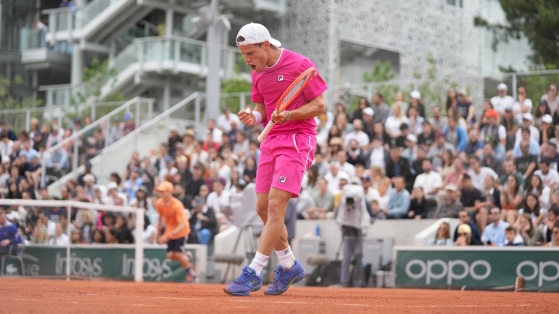 El tenista argentino celebró el triunfo de este domingo.