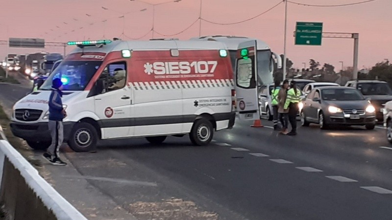 Había dos ambulancias en el lugar. 