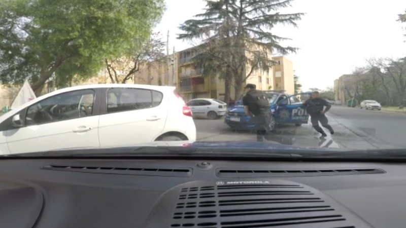 Así terminó la persecución por las calles de Rucci.