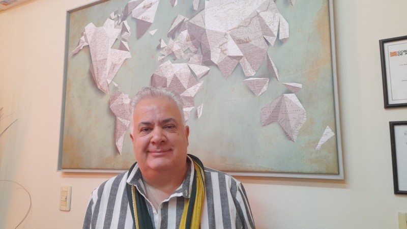 Leandro Zaccari en la Fundación Sin Fronteras.