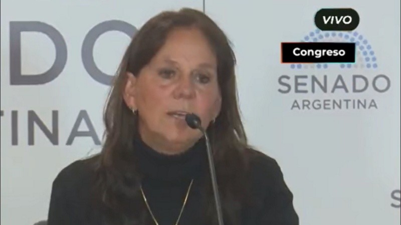 Marina Charpentier, madre de Chano, expuso sobre adicciones en el Senado.