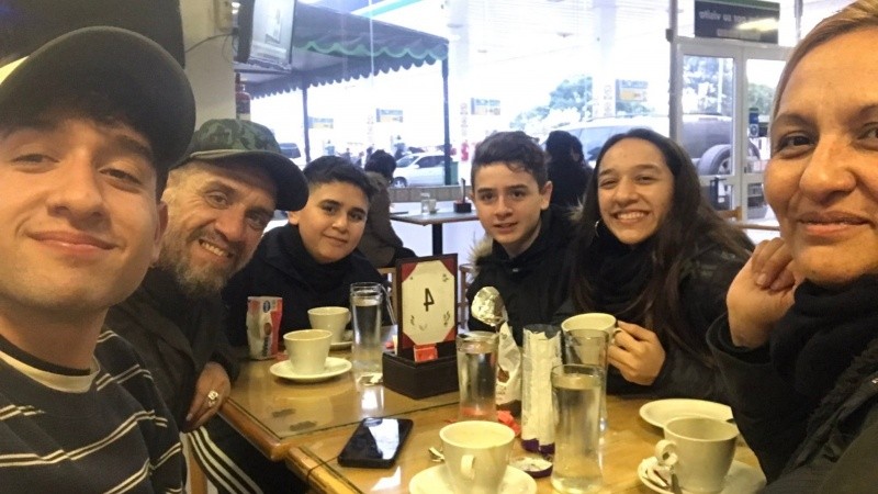 La familia rumbo a Salta.