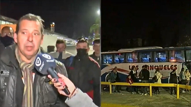 José Luis Donato, representante de los maleteros anunciaba al móvil de El Tres que el corte seguirá hasta que se conozca el resultado de la reunión de este martes en la Municipalidad de Rosario.