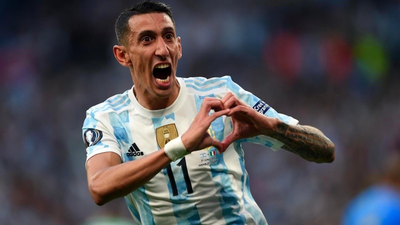 Di María convirtió un gol para Argentina en la 