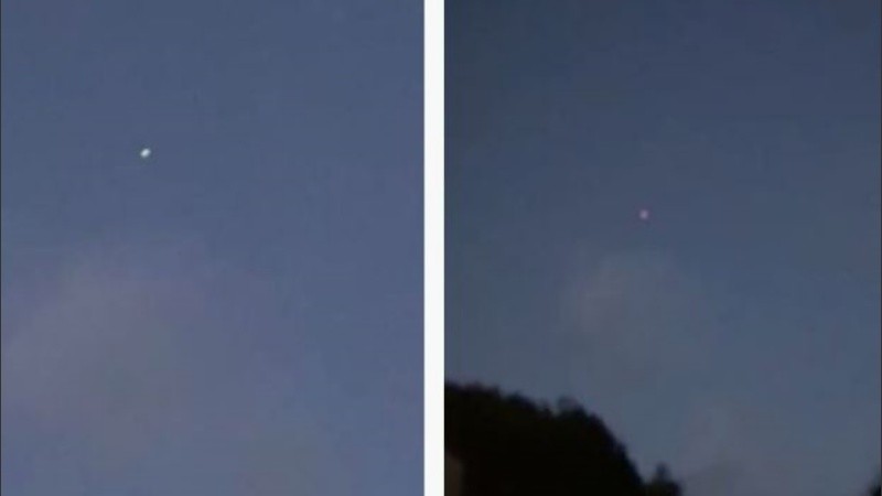 En las imágenes de cinco minutos se ve al supuesto ovni flotando.