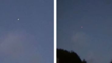 En las imágenes de cinco minutos se ve al supuesto ovni flotando.