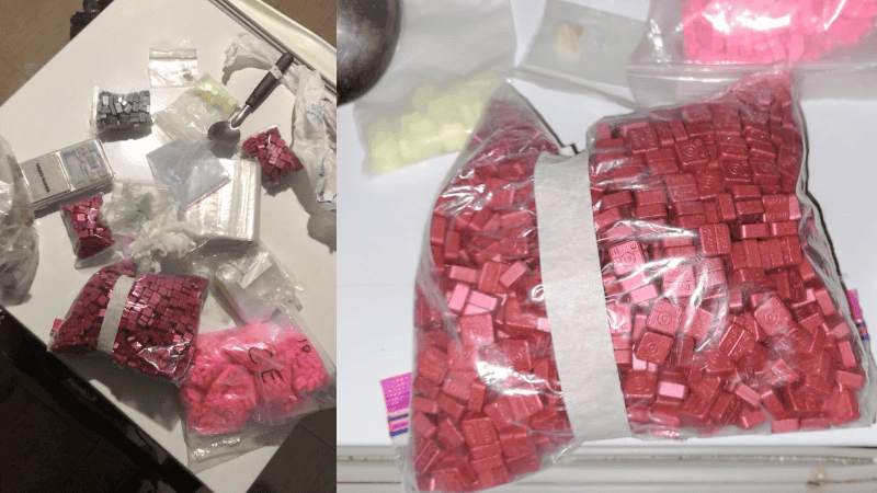 La Policía secuestró pastillas y cristal “en grandes cantidades”.
