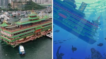 Pese a los intentos de salvarlo, la embarcación se hundió finalmente el domingo.