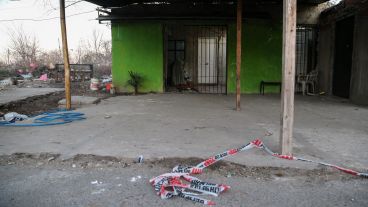 El lugar del doble crimen.