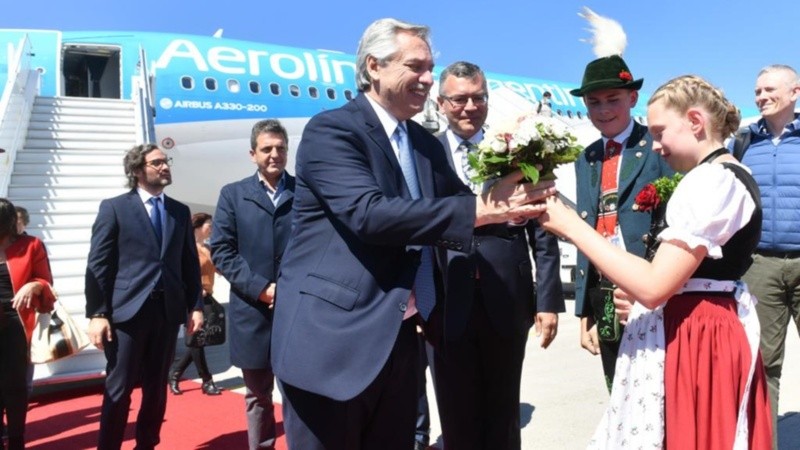 Fernández llegó este domingo a Alemania.
