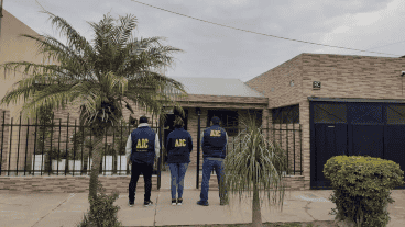 Uno de los domicilios allanados.