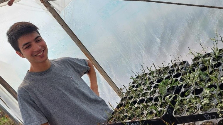 Yan Vasconi, estudiante de Agronomía e integrante del equipo.