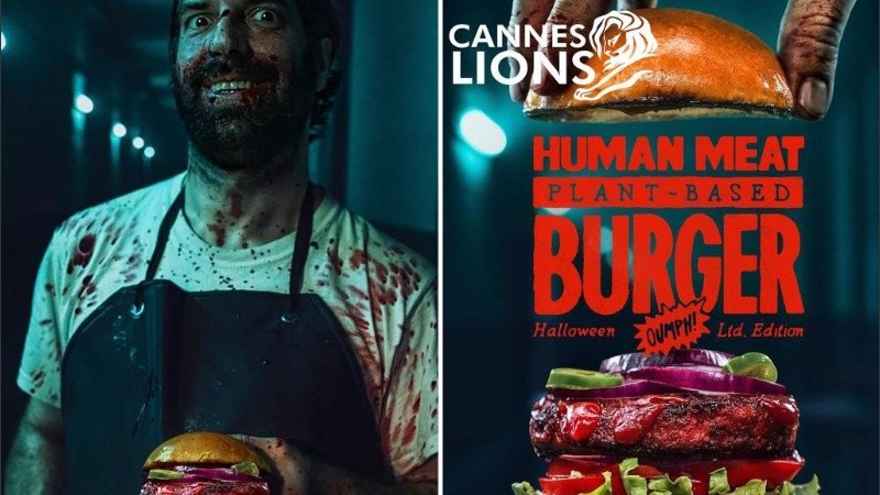 La hamburguesa que sabe a carne humana está hecha a base de plantas.