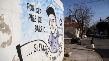 El mural que recuerda a Marcos, asesinado en mayo de 2021.