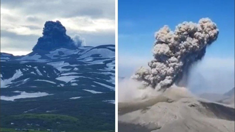 El volcán es uno de los más activos de las islas Kuriles.