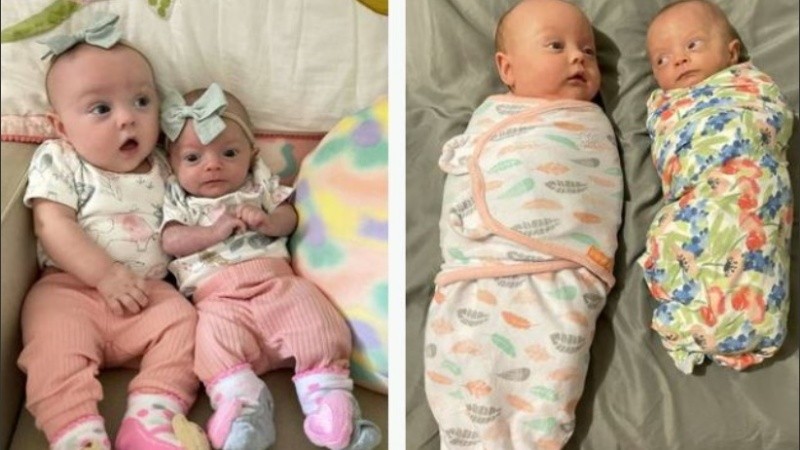 Las gemelas nacieron el 10 de diciembre de 2021.