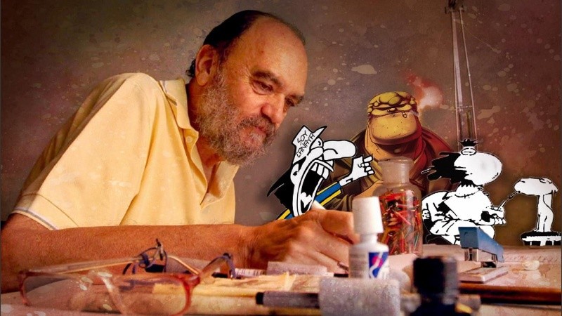 El escritor, humorista e ilustrador rosarino Roberto Fontanarrosa.