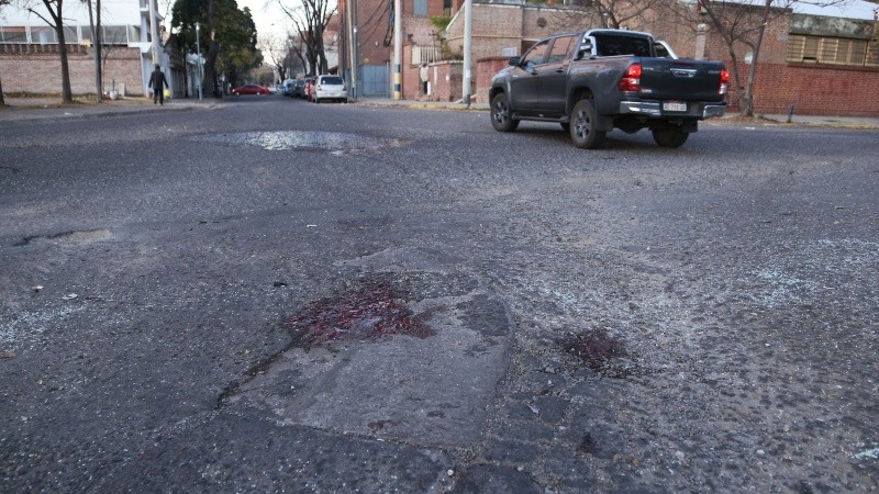 El rastro del siniestro en el Parque Alem.