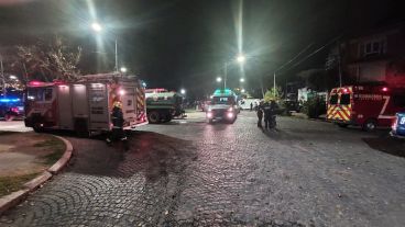 Gran despliegue en la zona de plaza Santos Dumont.