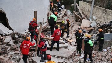 El derrumbe de la propiedad se produjo alrededor de las 19 del domingo.