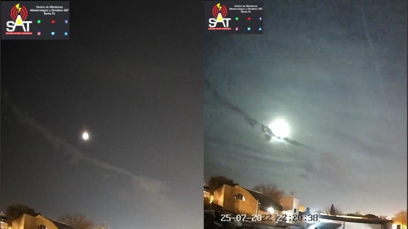 En Uruguay quedó registrado por una cámara All Sky.