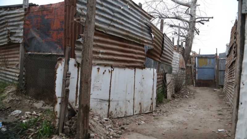 El pasillo donde fue atacada a tiros Brisa Brest.