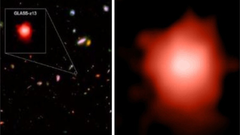 La galaxia fue fotografiada tal y como existía tan solo 235 millones de años después del Big Bang.